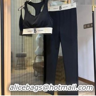 ​Shop Promotional Burberry TB Yoga Activewear Set 0314 Black 2025