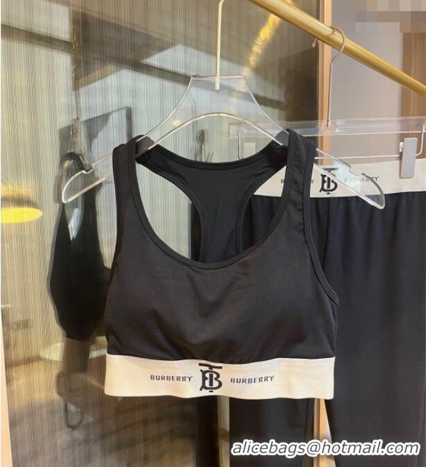 ​Shop Promotional Burberry TB Yoga Activewear Set 0314 Black 2025