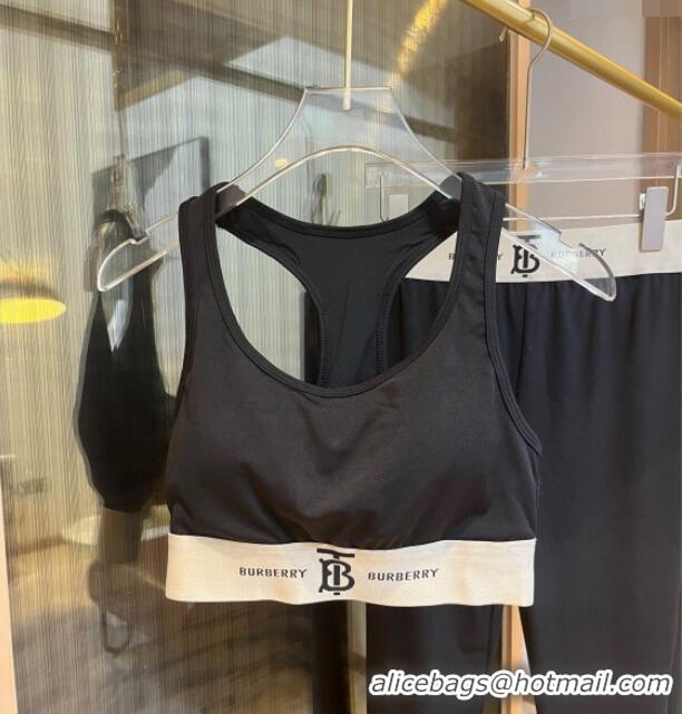 ​Shop Promotional Burberry TB Yoga Activewear Set 0314 Black 2025