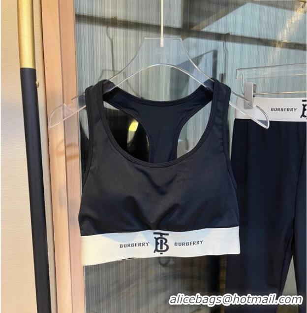 ​Shop Promotional Burberry TB Yoga Activewear Set 0314 Black 2025