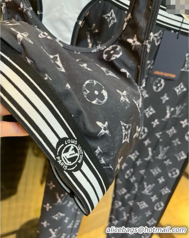 ​Unique Style Louis Vuitton Yoga Activewear Set 0314 Black 2025