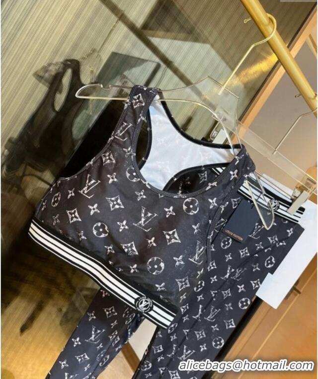 ​Unique Style Louis Vuitton Yoga Activewear Set 0314 Black 2025