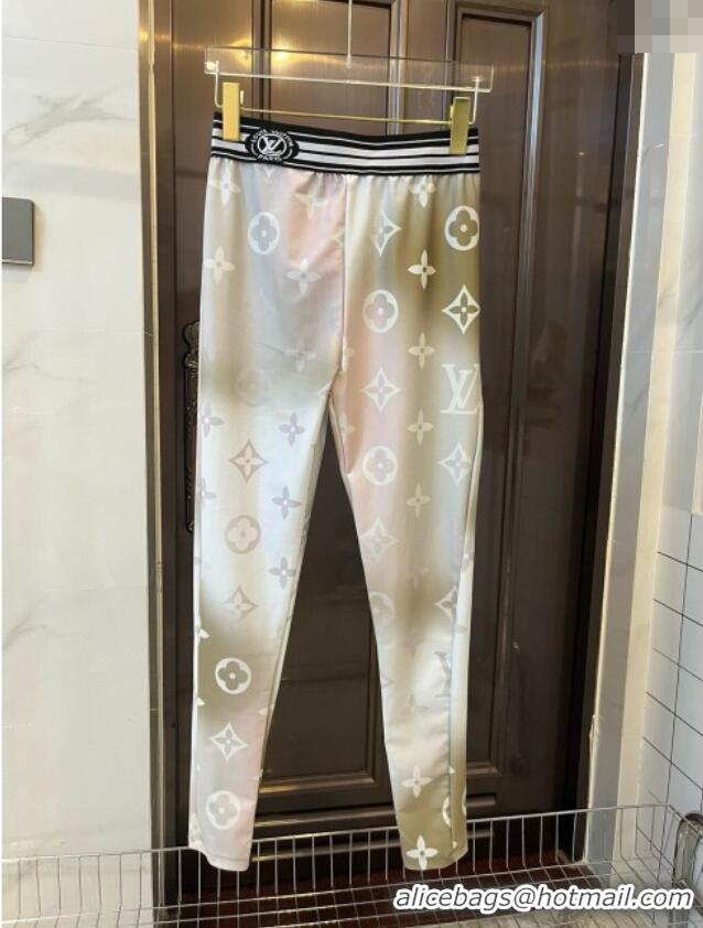 Top Grade Louis Vuitton Yoga Activewear Set 0314 Green Print 2025