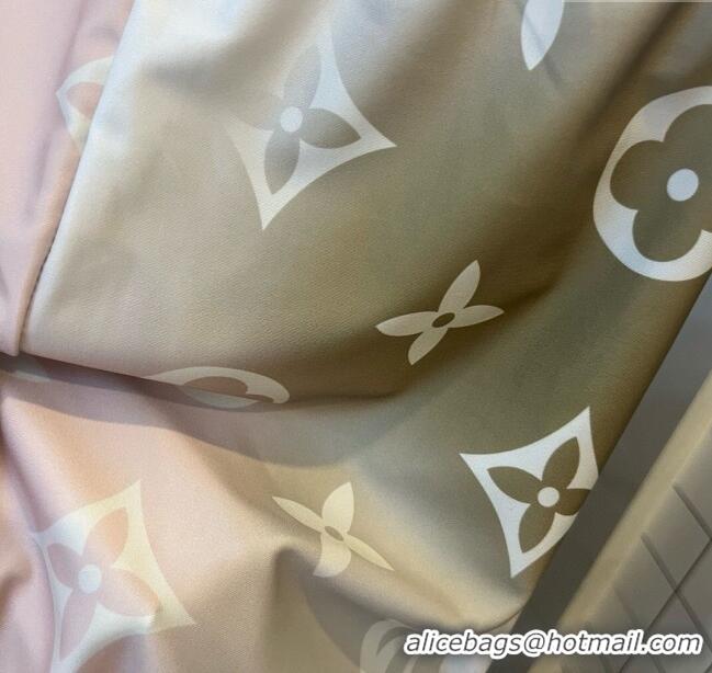 Top Grade Louis Vuitton Yoga Activewear Set 0314 Green Print 2025