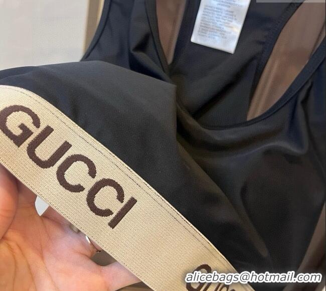 ​Top Grade Gucci Yoga Activewear Set 0314 Black/Beige 2025
