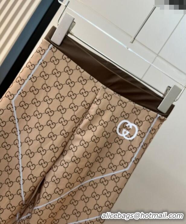 Best Grade Gucci Yoga Activewear Set 0314 Beige/Brown 2025