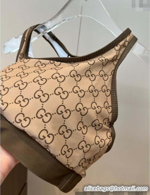 Best Grade Gucci Yoga Activewear Set 0314 Beige/Brown 2025