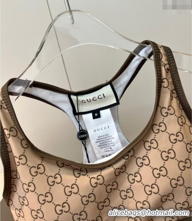 Best Grade Gucci Yoga Activewear Set 0314 Beige/Brown 2025