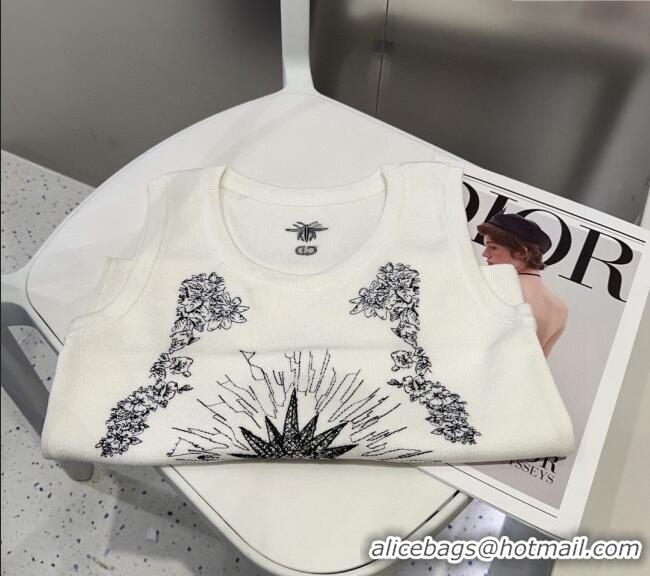 Good Taste Dior Embroidered Vest 0314 White 2025