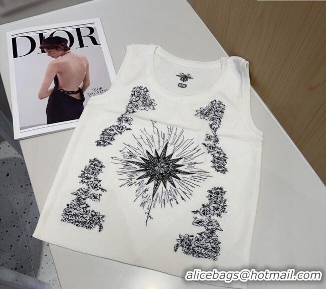Good Taste Dior Embroidered Vest 0314 White 2025