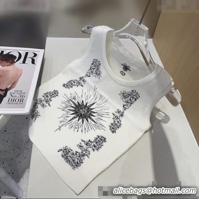 Good Taste Dior Embroidered Vest 0314 White 2025