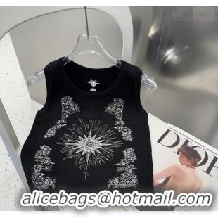 Shop Best Price Dior Embroidered Vest 0314 Black 2025