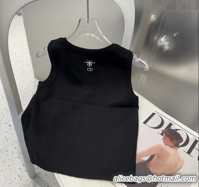 Shop Best Price Dior Embroidered Vest 0314 Black 2025