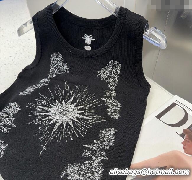 Shop Best Price Dior Embroidered Vest 0314 Black 2025