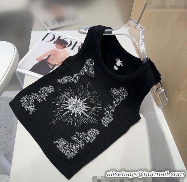 Shop Best Price Dior Embroidered Vest 0314 Black 2025