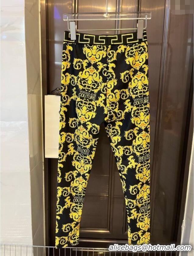 ​Famous Brand Versace Yoga Activewear Set 0314 Yellow/Black 2025