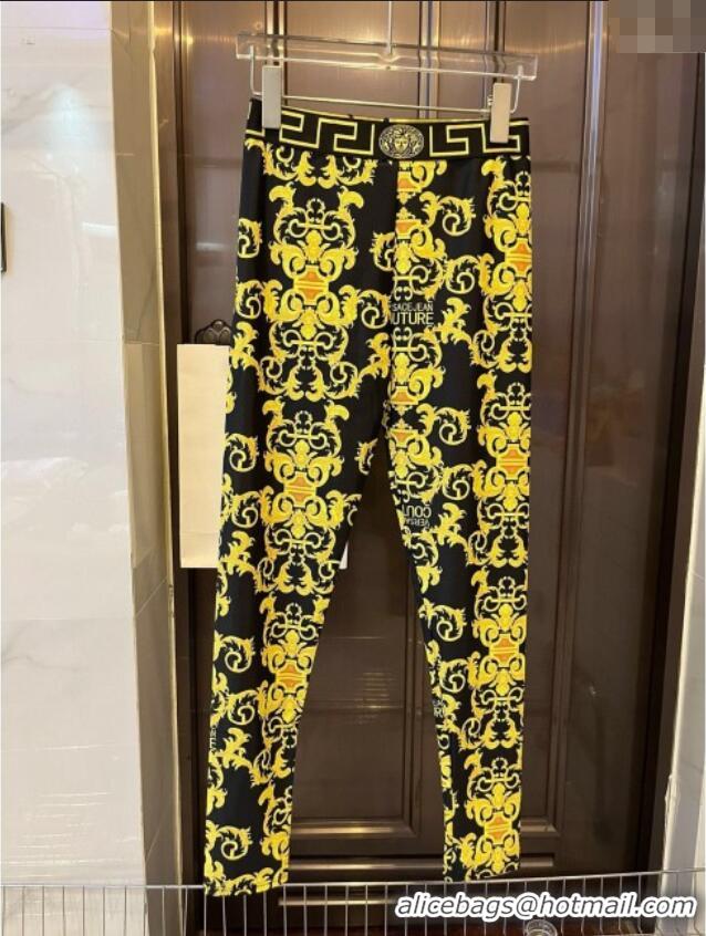 ​Famous Brand Versace Yoga Activewear Set 0314 Yellow/Black 2025