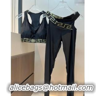 ​Unique Grade Versace Yoga Activewear Set 0314 Black/Gold 2025