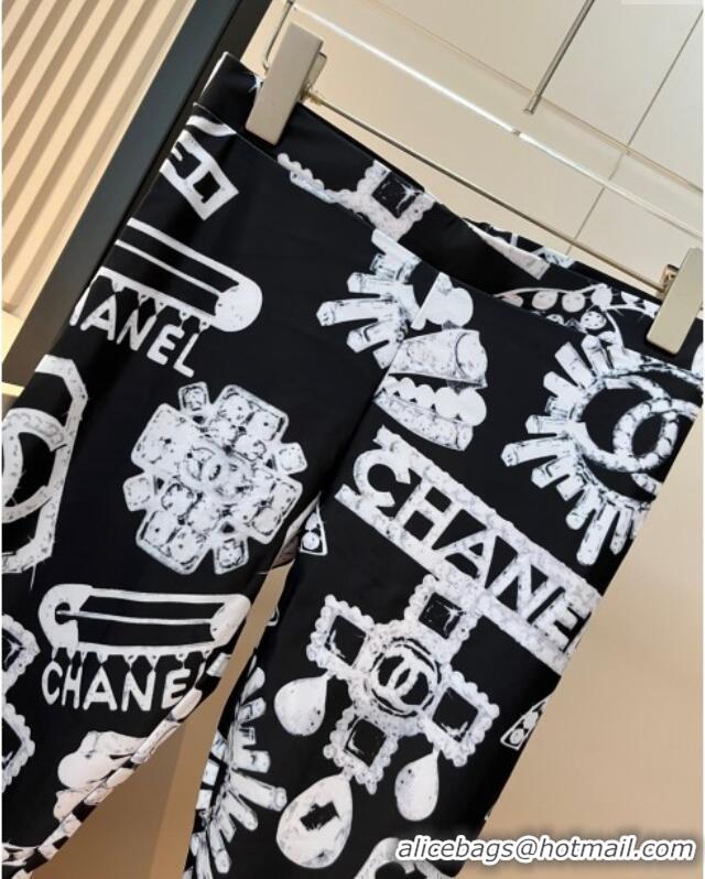 Shop Good Quality Chanel Yoga Activewear Set 0314 White/Black 2025