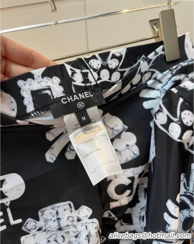 Shop Good Quality Chanel Yoga Activewear Set 0314 White/Black 2025