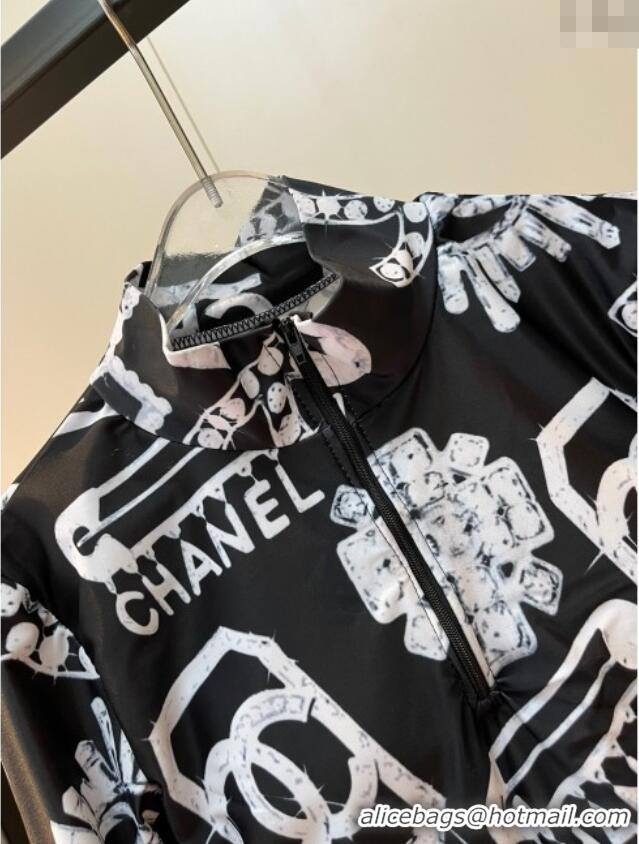 Shop Good Quality Chanel Yoga Activewear Set 0314 White/Black 2025