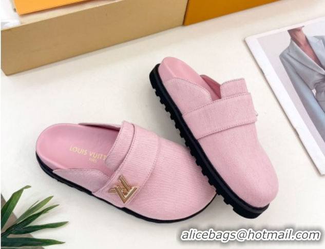 Popular Style Louis Vuitton LV Cosy Comfort Mules in Monogram Denim Pink 2025 1AGVOO