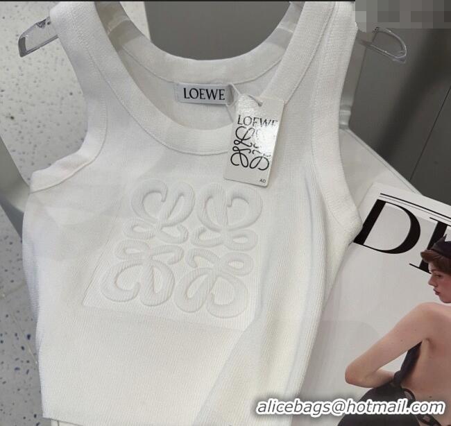 Cheap Price Loewe Maxi Letters Vest 0314 White 2025