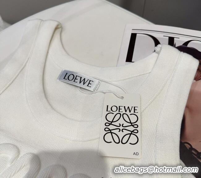 Cheap Price Loewe Maxi Letters Vest 0314 White 2025