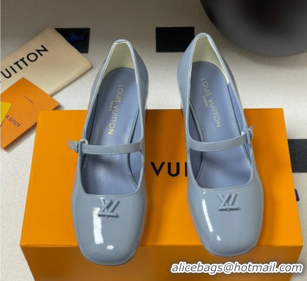 Best Product Louis Vuitton Swing Mary Janes Pumps 5.5cm in Patent Leather Light Blue 2025 1AGUO5