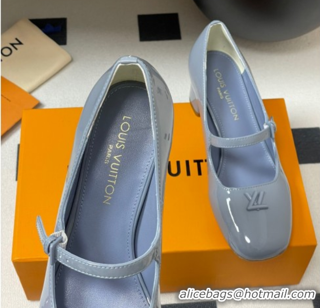 Best Product Louis Vuitton Swing Mary Janes Pumps 5.5cm in Patent Leather Light Blue 2025 1AGUO5