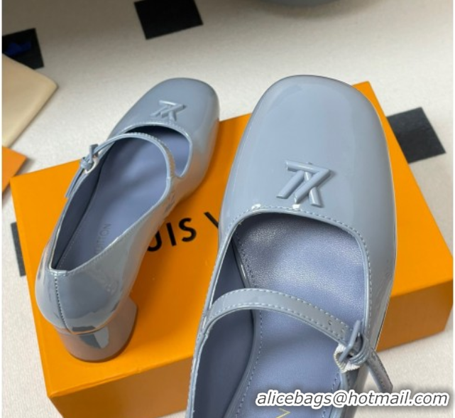 Best Product Louis Vuitton Swing Mary Janes Pumps 5.5cm in Patent Leather Light Blue 2025 1AGUO5
