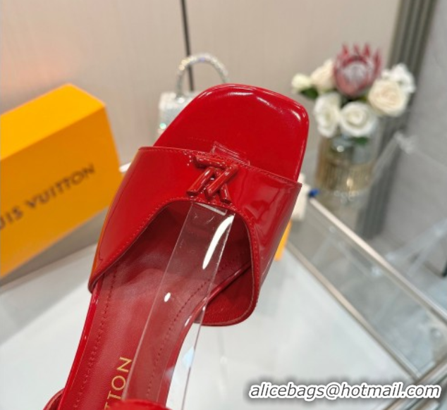 Best Price Louis Vuitton Swing Heel Sandals 5.5cm in Patent Leather Red 2025 1AGUTG