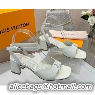 Pretty Style Louis Vuitton Swing Heel Sandals 5.5cm in Patent Leather White 2025 1AGUTG