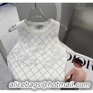 Good Product Chanel Camellia Vest 0314 White 2025
