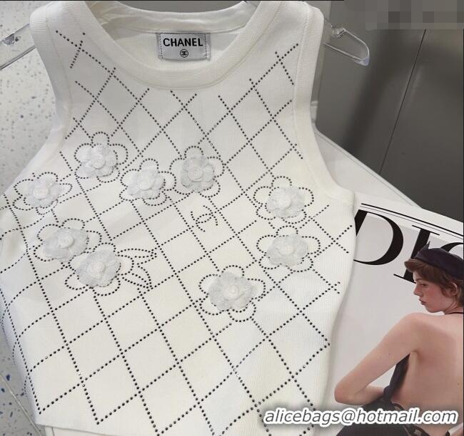 Good Product Chanel Camellia Vest 0314 White 2025