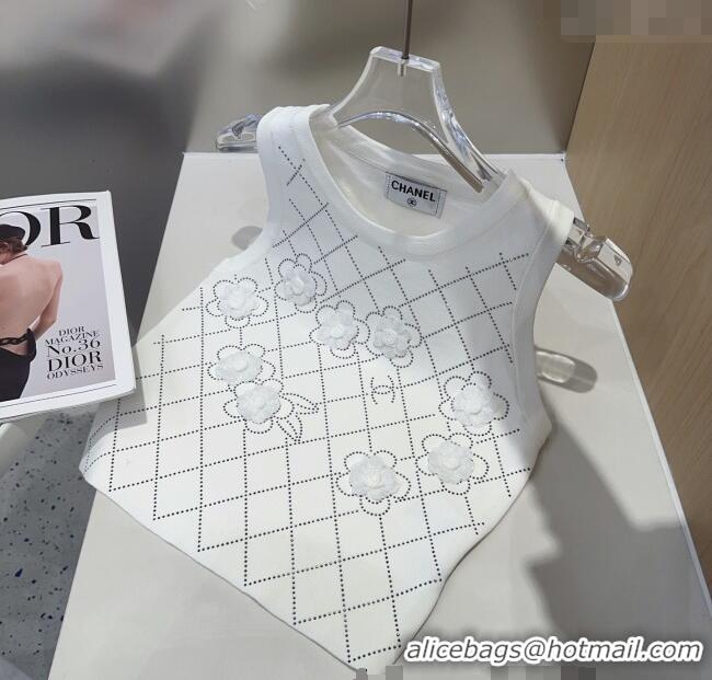 Good Product Chanel Camellia Vest 0314 White 2025
