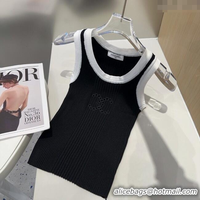 Promotional Chanel CC Logo Vest 0314 Black 2025