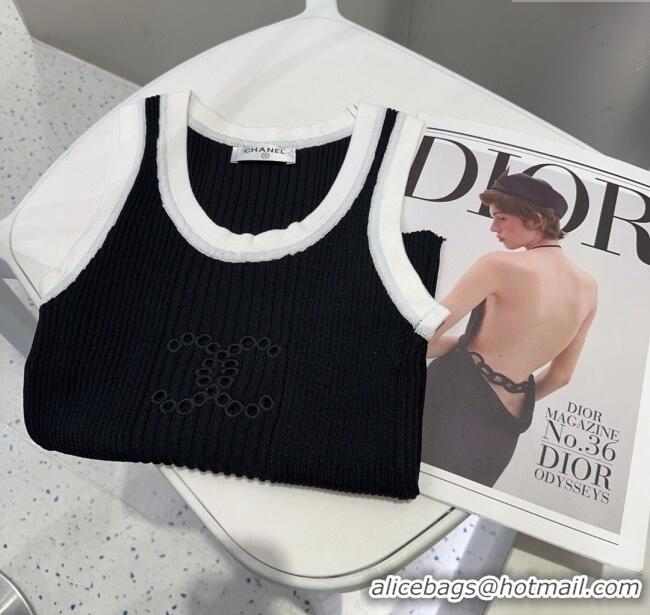 Promotional Chanel CC Logo Vest 0314 Black 2025