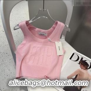 ​Pretty Style Miu Miu Maxi Letters Vest 0314 Light Pink 2025