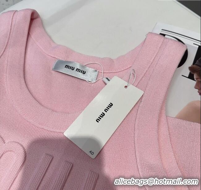 ​Pretty Style Miu Miu Maxi Letters Vest 0314 Light Pink 2025
