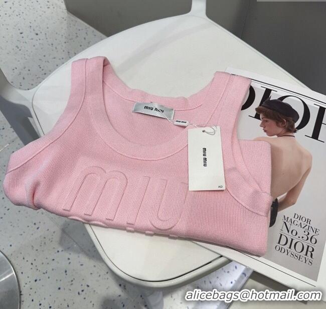 ​Pretty Style Miu Miu Maxi Letters Vest 0314 Light Pink 2025