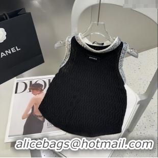 Well Crafted Miu Miu Sequins Vest 0314 Black 2025