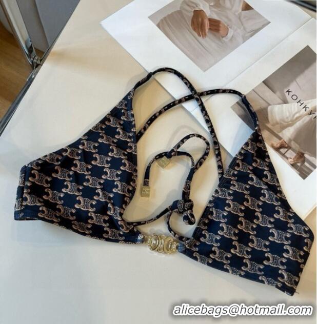 ​Discount Celine Two-Pieces Swimwear with Logo Chain 0513 Brown 2025