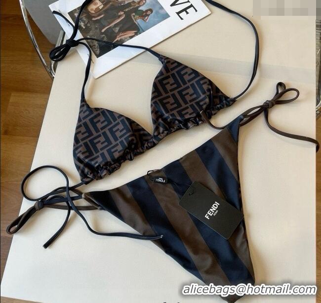 ​Buy Fashionable Fendi Reversible Two-Pieces Swimwear 0513 Brown 2025