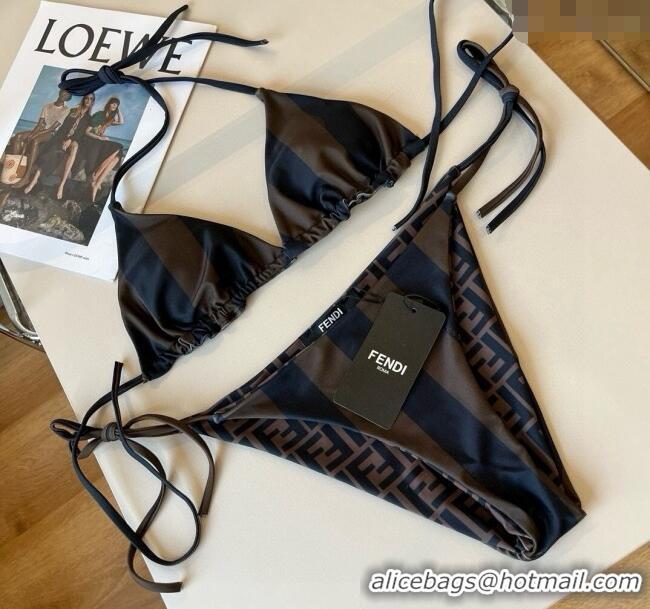 ​Buy Fashionable Fendi Reversible Two-Pieces Swimwear 0513 Brown 2025