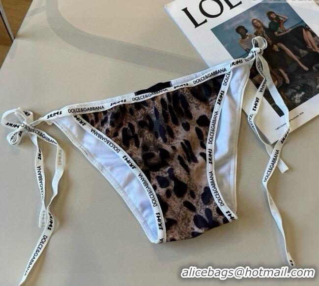 Best Quality Dolce & Gabbana Animal Print Two-Pieces Swimwear 3092 Brown 2025