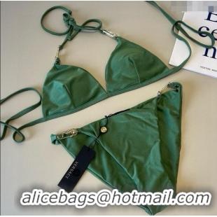 Luxury Discount Versace Two-Pieces Swimwear with Pin 0513 Green 2025