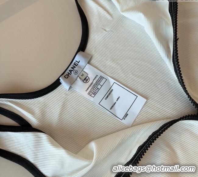 ​Grade Design Chanel Zip One-Piece Swimwear 0513 White 2025