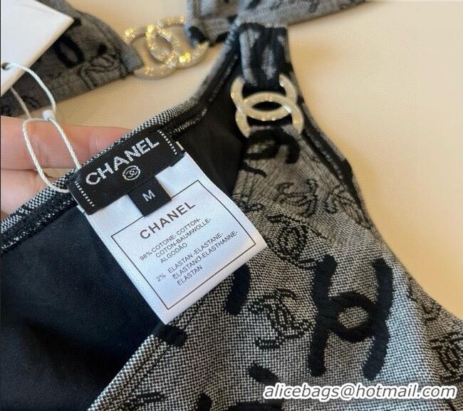 Shop Discount Chanel CC Two-Pieces Swimwear 0513 Grey 2025