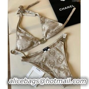 ​Reasonable Price Chanel CC Two-Pieces Swimwear 0513 Beige 2025